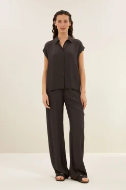 By bar kiek viscose top | cafe noir^ Blusen