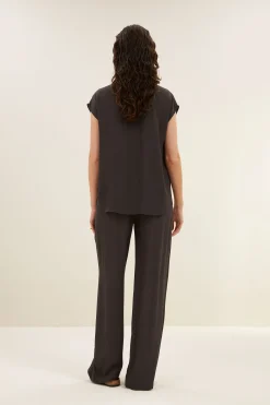 By bar kiek viscose top | cafe noir^ Blusen
