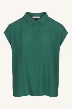 By bar kiek viscose top | deep green^ Blusen