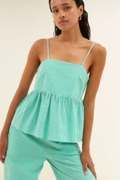 By bar leah stripe top | green seer stripe^ Tops & Shirts
