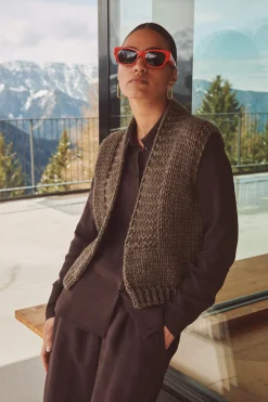 By bar levi gilet | cafe noir^ Gilets & Spencers|Strickjacken