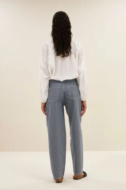 By bar lew stripe pants | dark blue stripe^ Jeans|Hosen