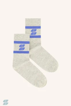 By bar logo socks | queens blue^ Socken