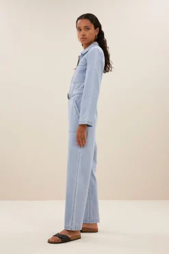 By bar louise denim suit | light denim^ Overalls & Shorts