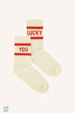 By bar lucky you socks | poppy red^ Socken