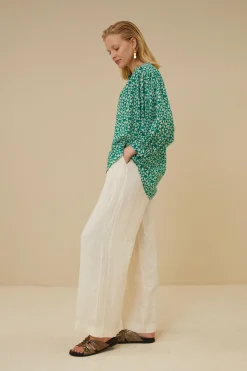 By bar lucy graphic blouse | graphic green^ Blusen