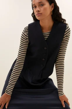 By bar lynn pinstripe gilet |^ Gilets & Spencers|Jacken