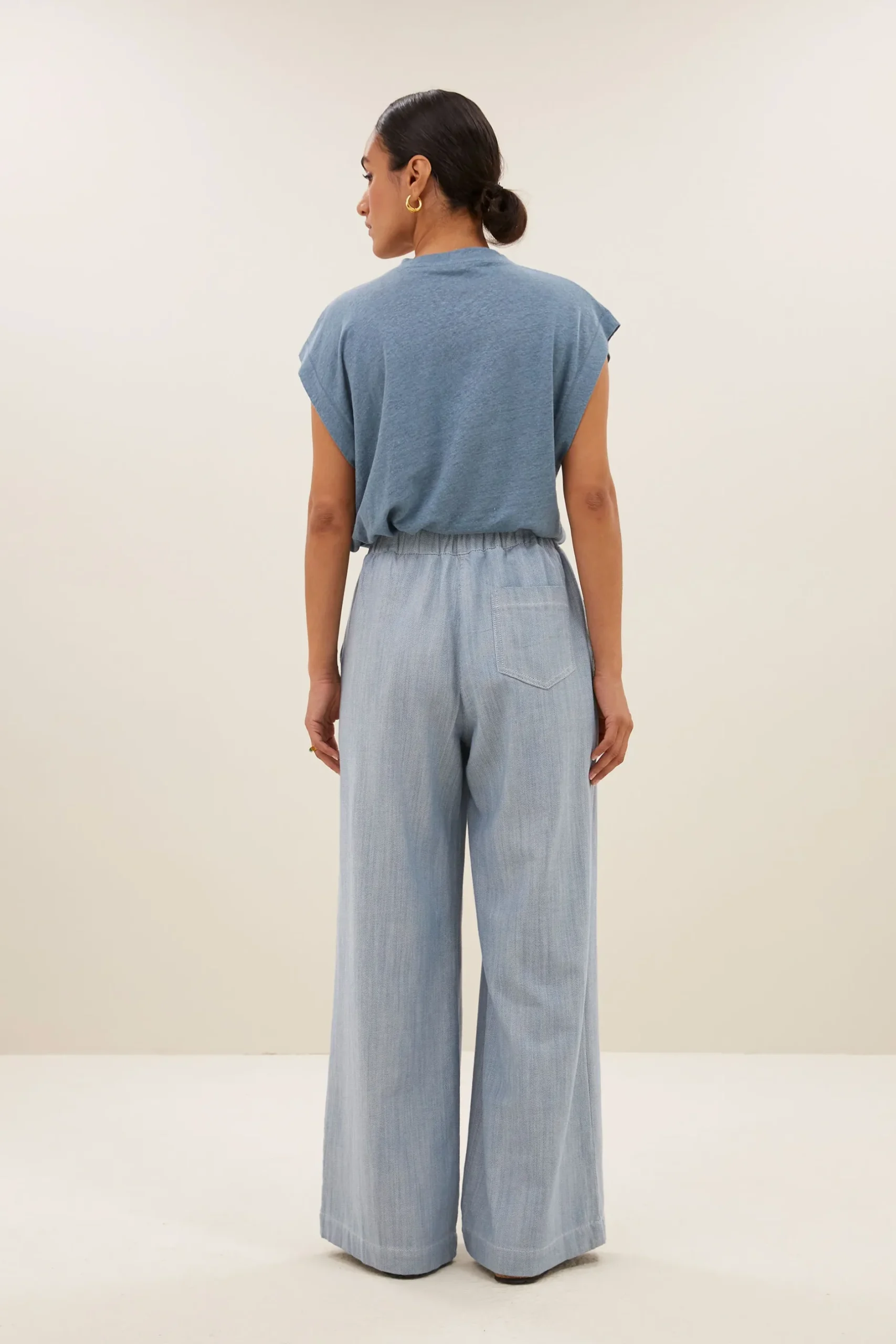 By bar mason linen top | blue stone^ Tops & Shirts