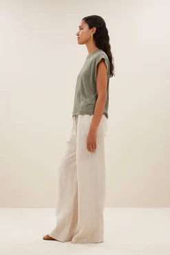 By bar mason linen top | mulled basil^ Tops & Shirts