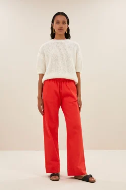 By bar mees twill pants | poppy red^ Hosen