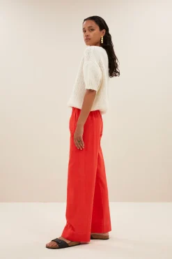 By bar mees twill pants | poppy red^ Hosen