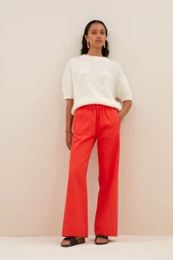By bar mees twill pants | poppy red^ Hosen