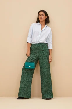 By bar neal leo pants | green panter print^ Hosen