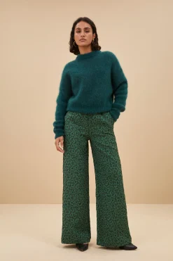 By bar neal leo pants | green panter print^ Hosen