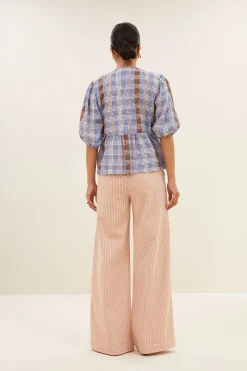 By bar neal stripe pants | pink milky stripe^ Hosen