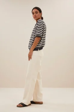 By bar neva slub stripe top | jet black^ Tops & Shirts