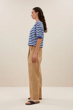By bar neva slub stripe top | kingsblue slub stripe^ Tops & Shirts