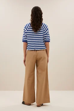 By bar neva slub stripe top | kingsblue slub stripe^ Tops & Shirts