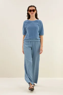 By bar neva slub top | blue stone^ Tops & Shirts