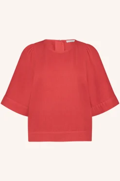 By bar olivia twill blouse | poppy red^ Blusen
