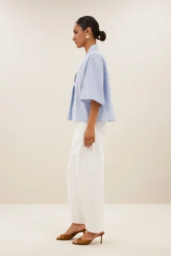 By bar owen pinstripe blouse | sky blue^ Blusen
