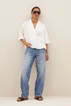 By bar owen poplin blouse | white^ Blusen