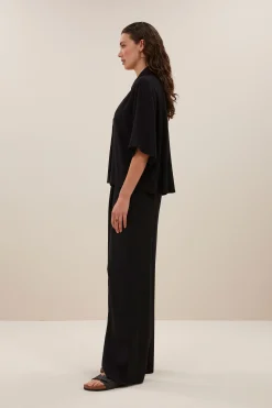 By bar owen viscose blouse | jet black^ Blusen