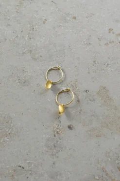 By bar PD leave hoop earring |^ Ohrringe