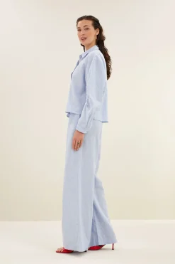 By bar penny pinstripe blouse | sky blue^ Blusen