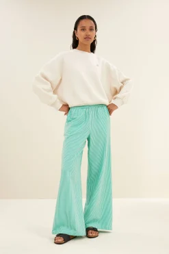 By bar randy green stripe pants | green seer stripe^ Hosen