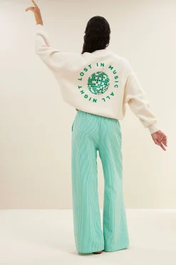 By bar randy green stripe pants | green seer stripe^ Hosen
