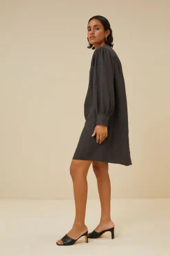 By bar resa linen dress | jet black^ Kleider