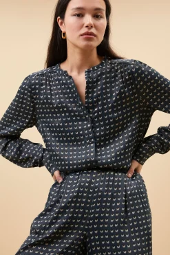 By bar ribbe rastre blouse | rastre print^ Blusen