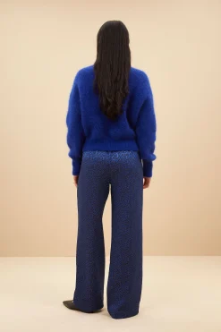 By bar robyn blue cheetah pants | blue cheetah print^ Hosen