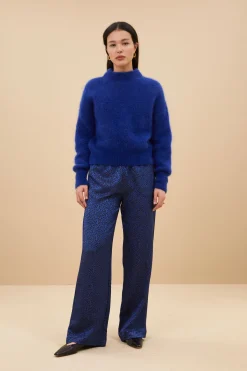 By bar robyn blue cheetah pants | blue cheetah print^ Hosen
