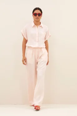 By bar robyn linen pants | cipria pink^ Hosen
