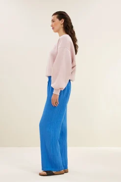 By bar robyn linen pants | queens blue^ Hosen