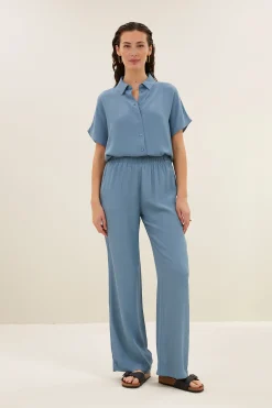 By bar robyn viscose pants | blue stone^ Hosen