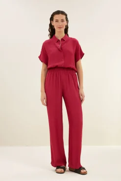By bar robyn viscose pants | cerise^ Hosen