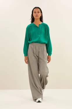 By bar saar blouse | bright green^ Blusen