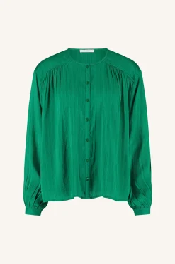 By bar saar blouse | bright green^ Blusen