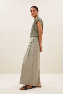 By bar sagi poplin pants | seagrass^ Hosen