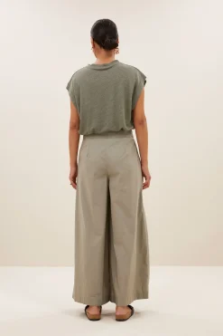 By bar sagi poplin pants | seagrass^ Hosen