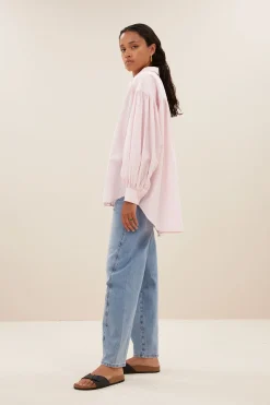 By bar sarah pink pinstripe blouse | pink pin stripe^ Blusen