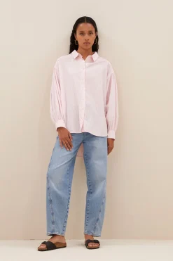 By bar sarah pink pinstripe blouse | pink pin stripe^ Blusen