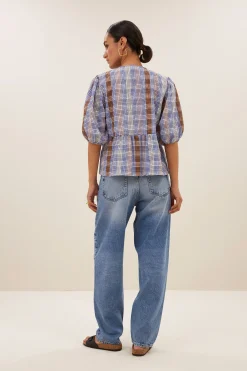 By bar serena check blouse | grid print^ Blusen