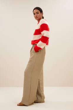By bar sian stripe pullover | lipstick red stripe^ Strick