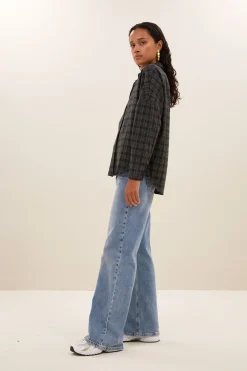 By bar small check blouse |^ Blusen