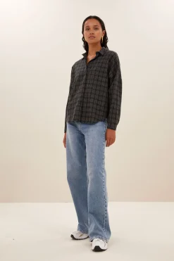 By bar small check blouse |^ Blusen