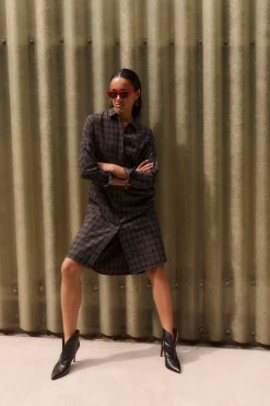By bar small check dress |^ Kleider